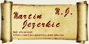 Martin Jezerkić vizit kartica